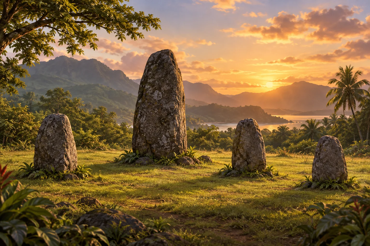 Four family stones