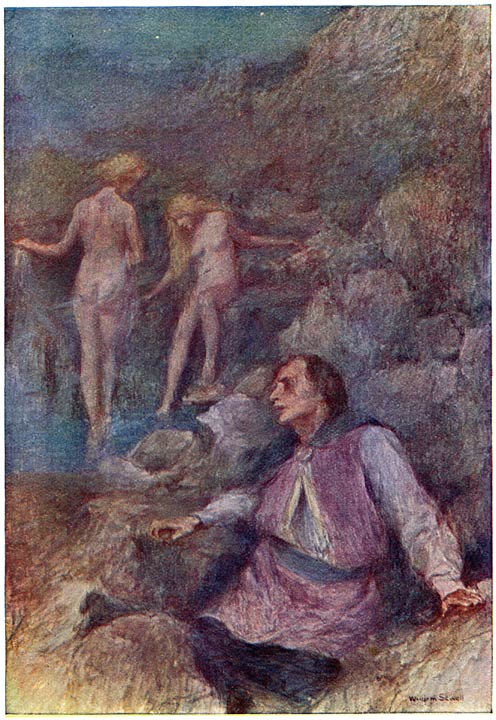 Vile bathing at the healing spring in Justice and Injustice, William Sewell’s illustration