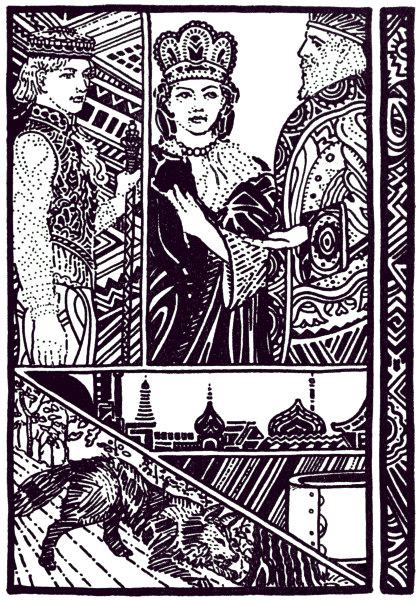 The grateful fox beneath Mikko’s royal presentation, Jay Van Everen, 1922