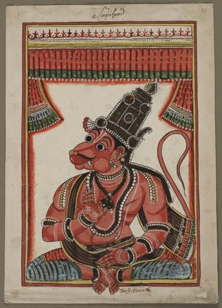 Sugriva, anonymousAndhra Pradesh paintingca1720