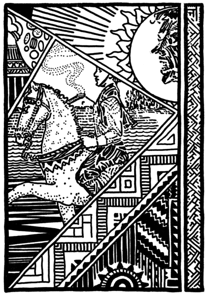 Olli riding the troll’s horse, Jay Van Everen, 1922