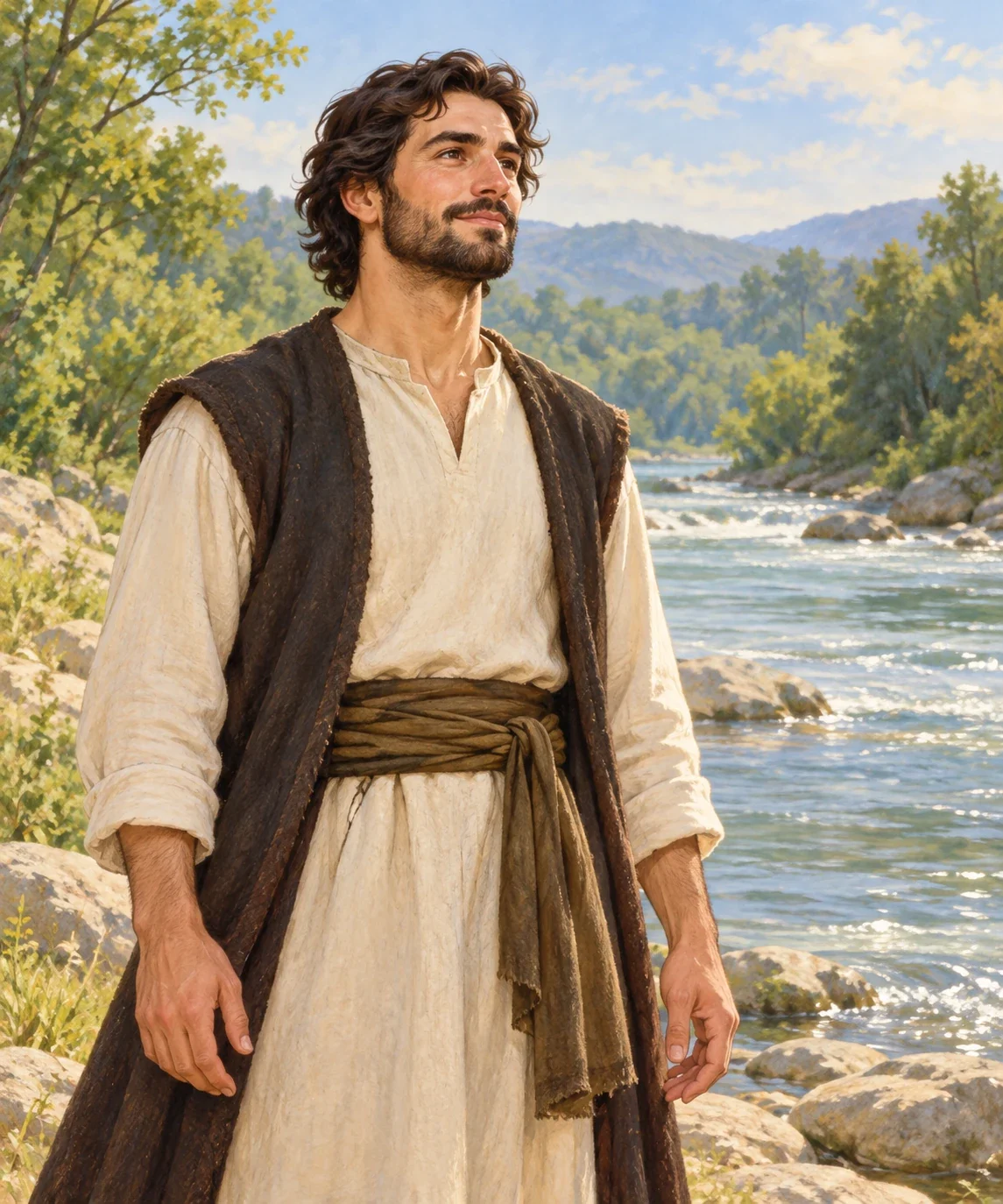 Interpretive portrait of Sanartia by a river