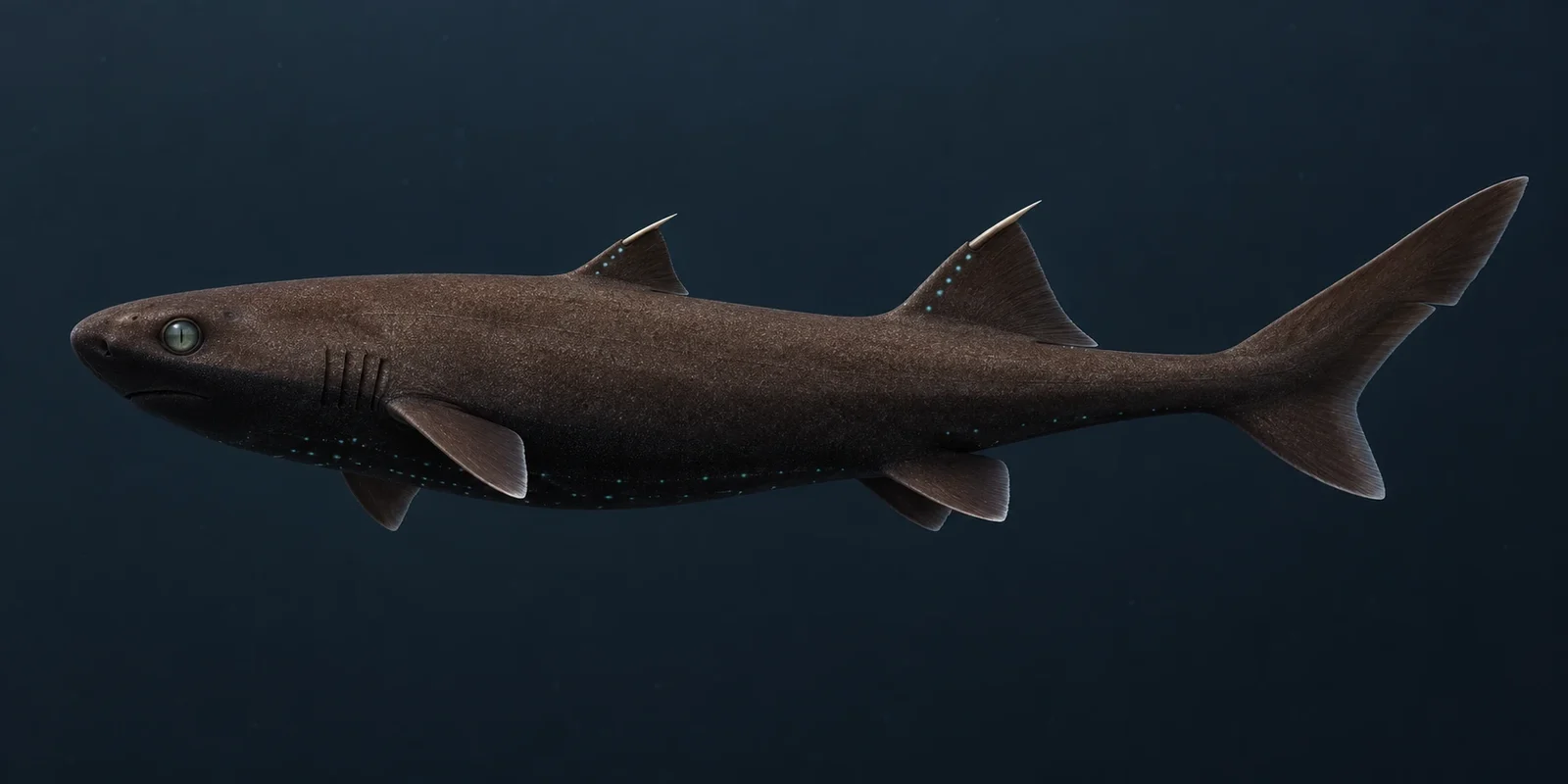 Modern AI interpretation of velvet belly lanternshark.