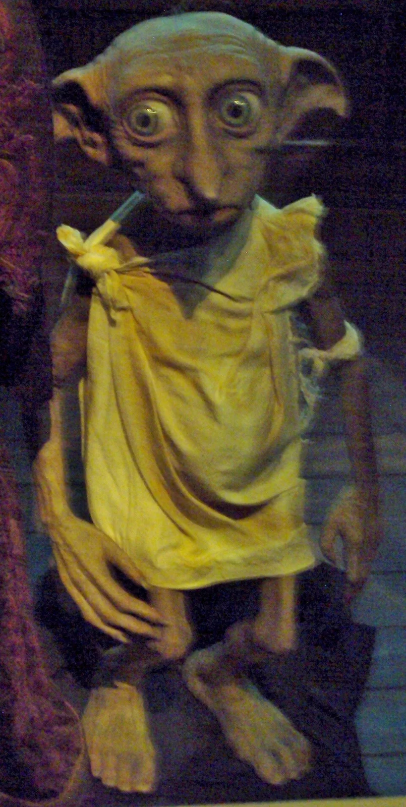 Dobby house-elf figure at Harry Potter: The Exhibition in Brussels