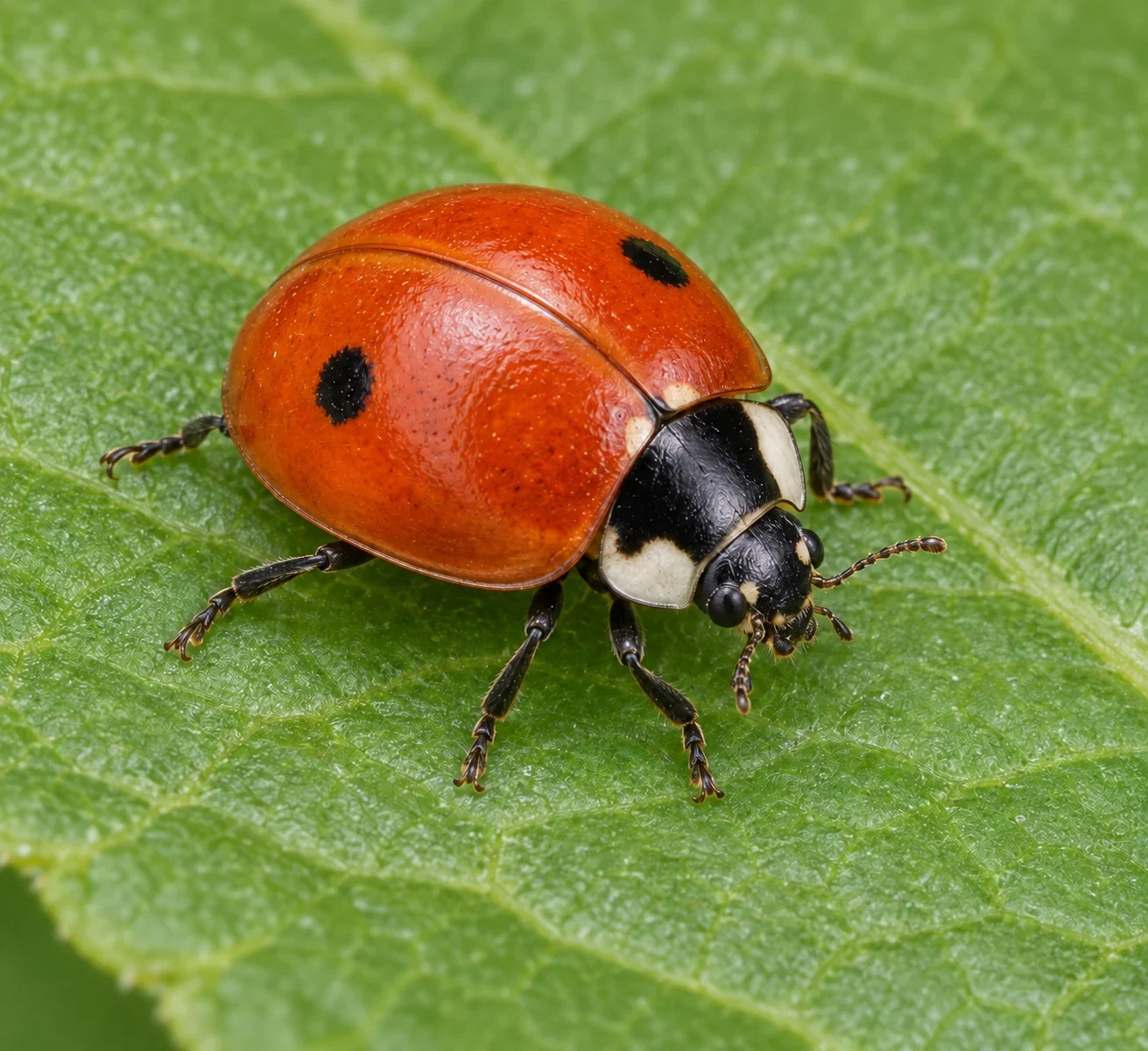 Modern AI interpretation of red two spotted beetle.