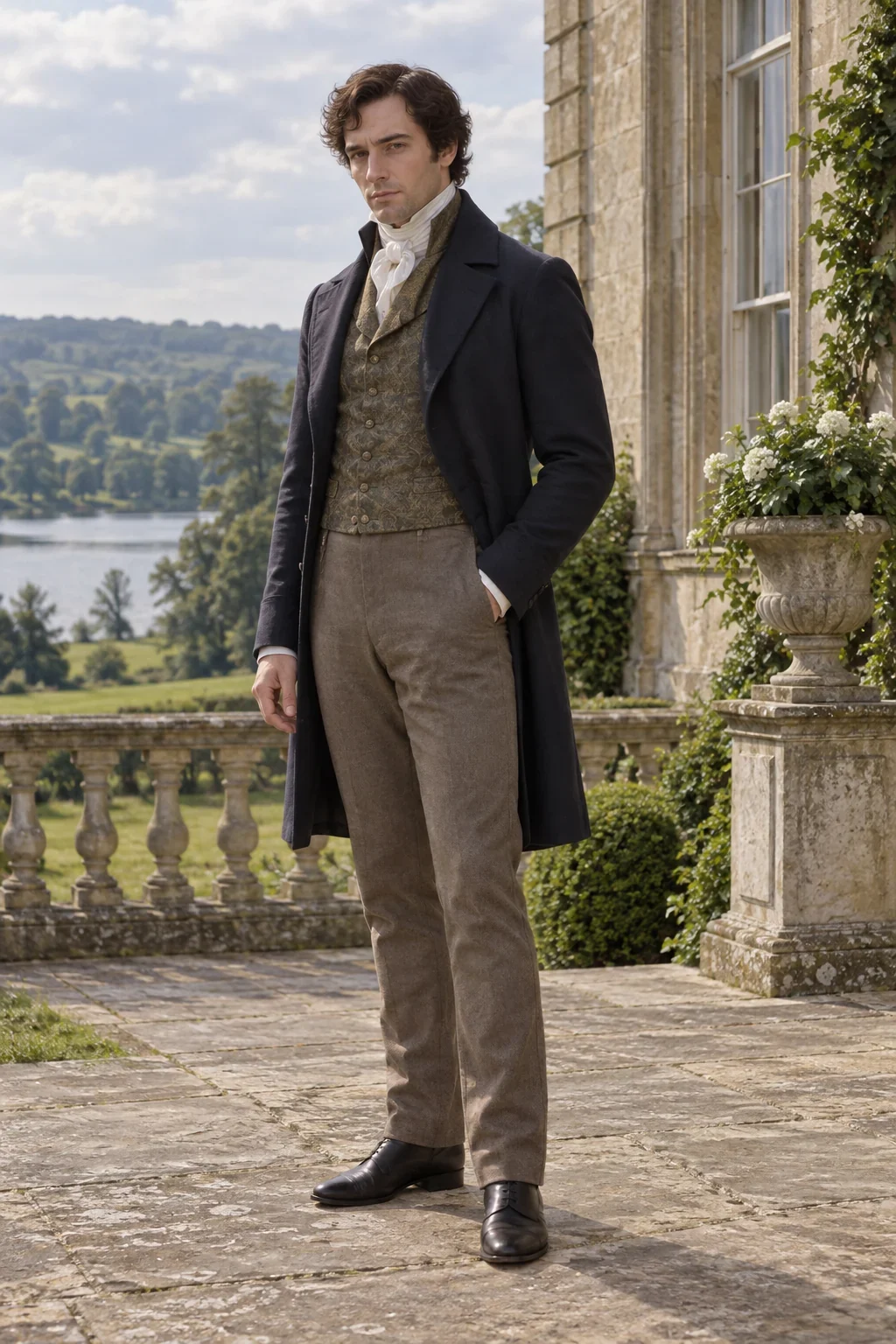 Imagined Fitzwilliam Darcy in a quiet original-novel portrait.