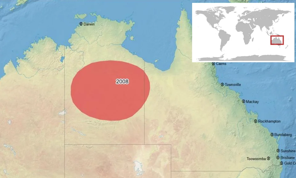 geographic distribution of Litoria maculosa