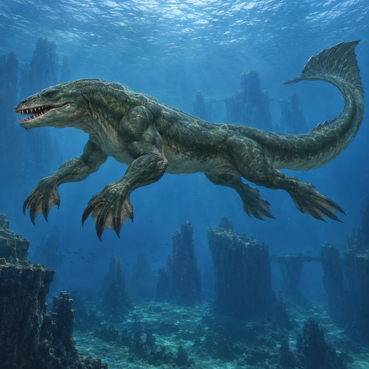 Sando Aqua Monster - AI-generated unofficial interpretation.
