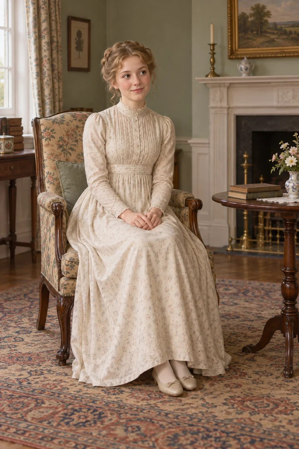 Imagined Jane Bennet in a quiet original-novel portrait.