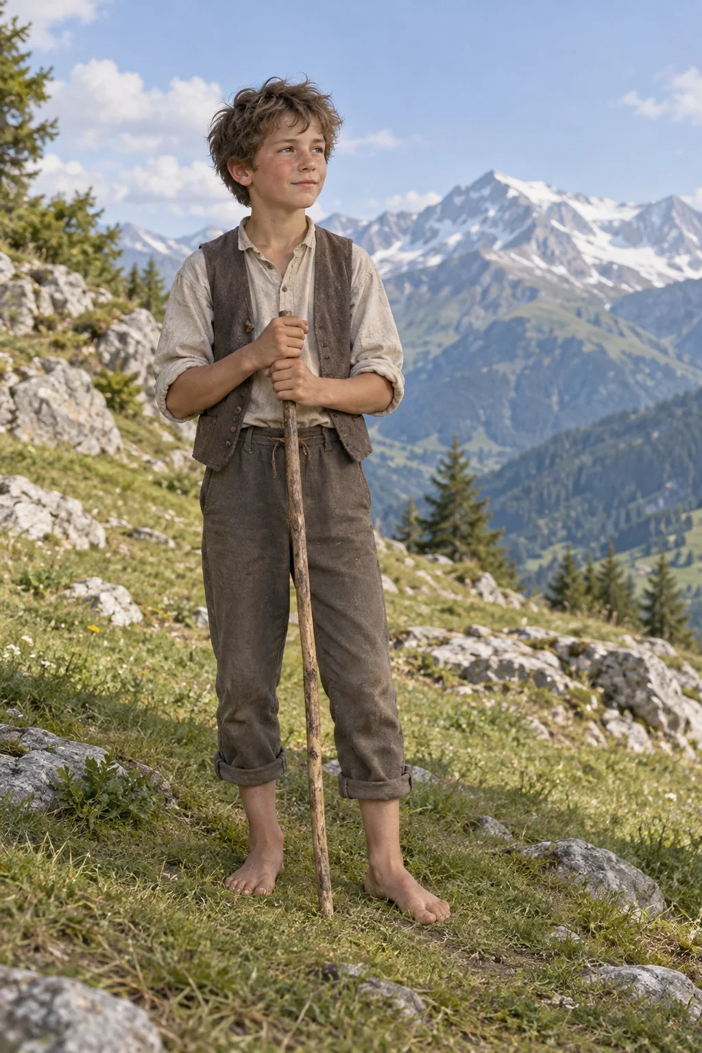 Imagined Peter the Goatherd in a quiet original-novel portrait.