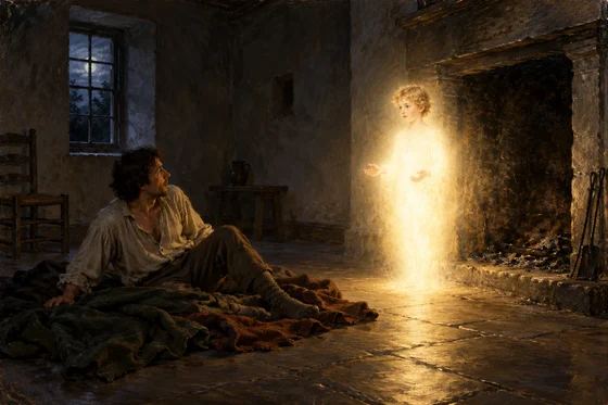 The Radiant Boy in the Captain Stewart account — AI-generated interpretation