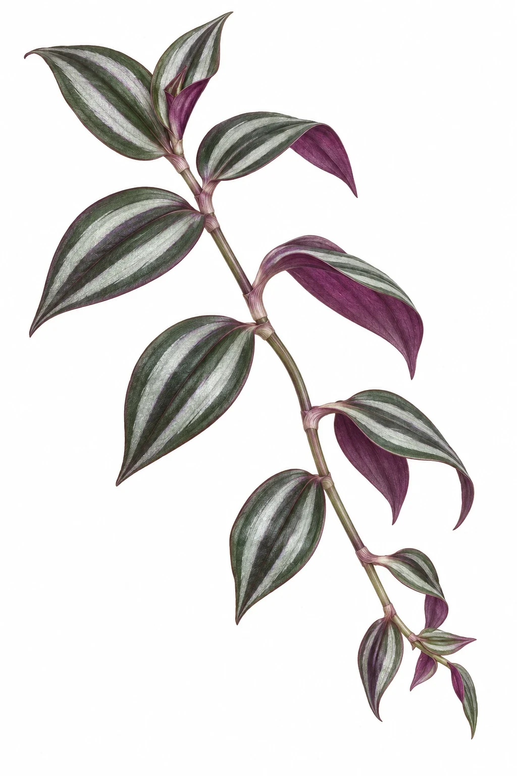 AI interpretation of Tradescantia zebrina.