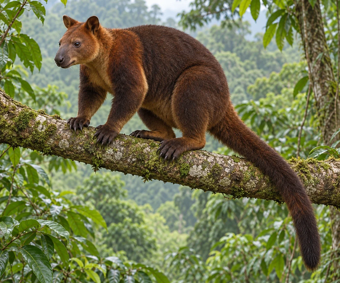 Modern AI interpretation of Bennett tree kangaroo.
