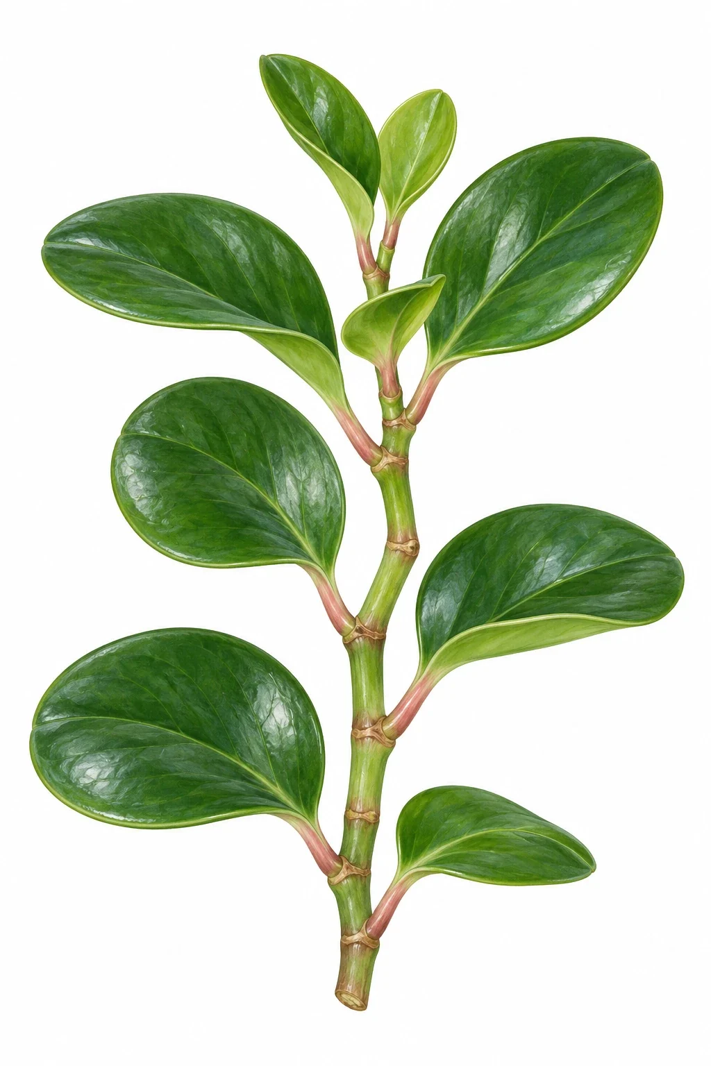 AI interpretation of Peperomia obtusifolia.