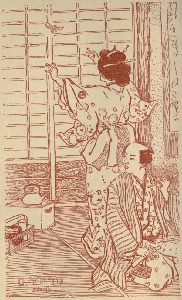 Genjiro Yeto’s illustration of Tama’s returning fly, Kottō, 1903