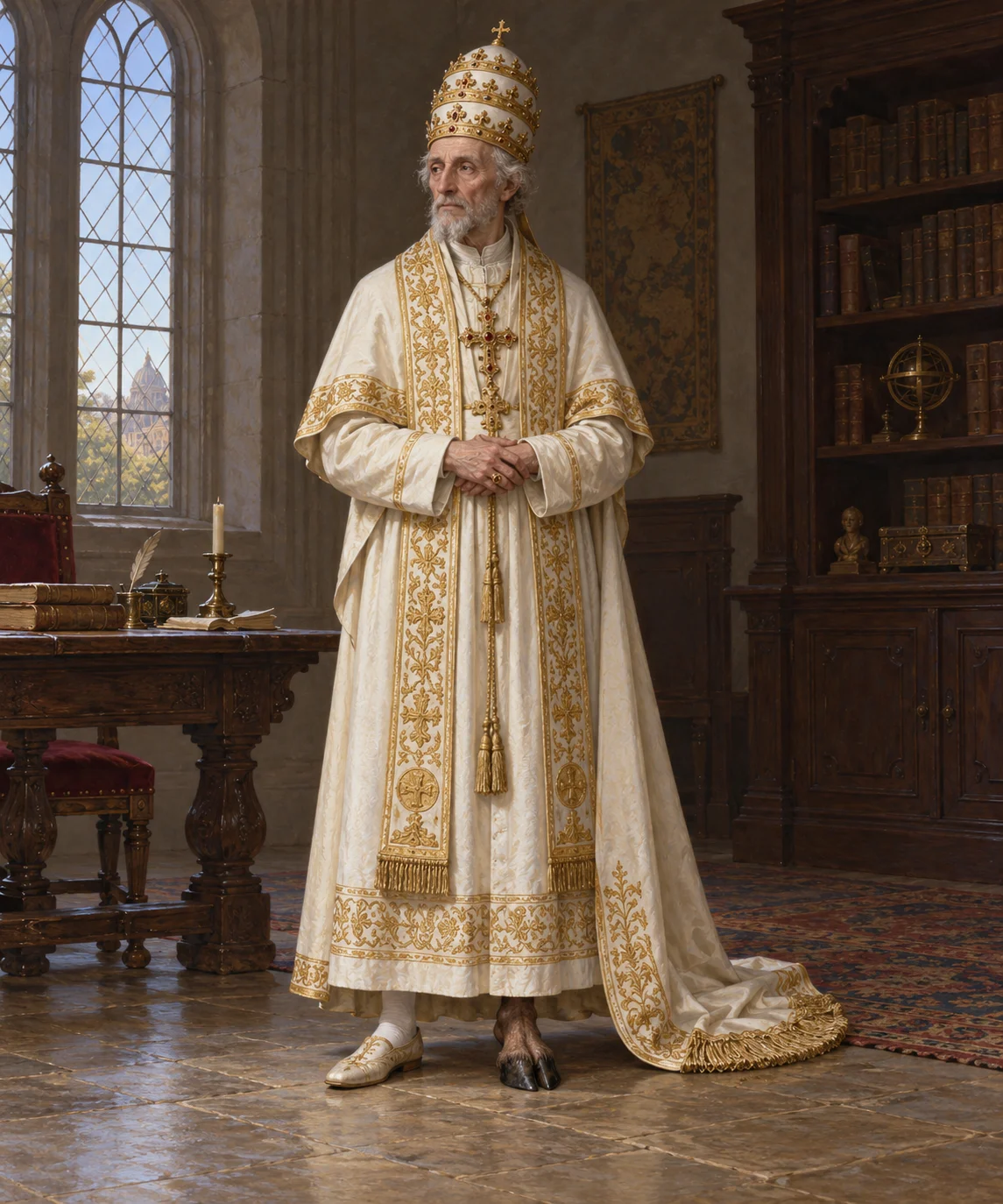 Lucifer, the Demon Pope (Garnett) — independent literary illustration with reconstructed unspecified details.