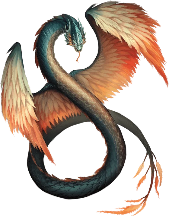 Feather-winged serpent.