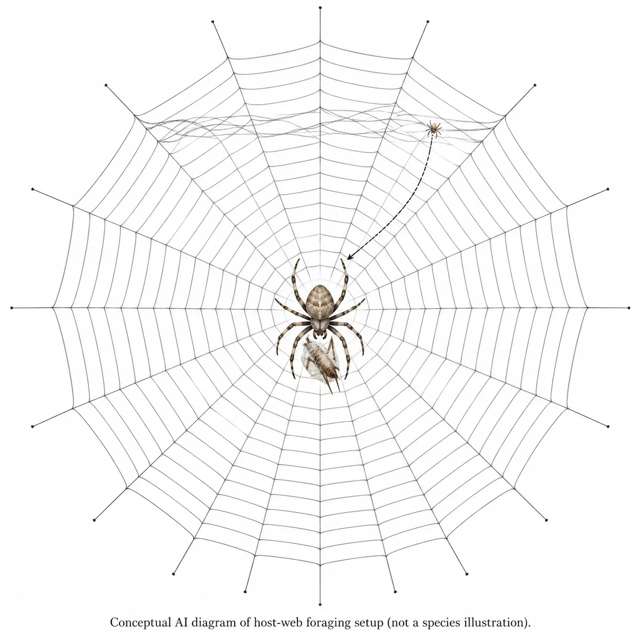 Conceptual AI host-web approach diagram.