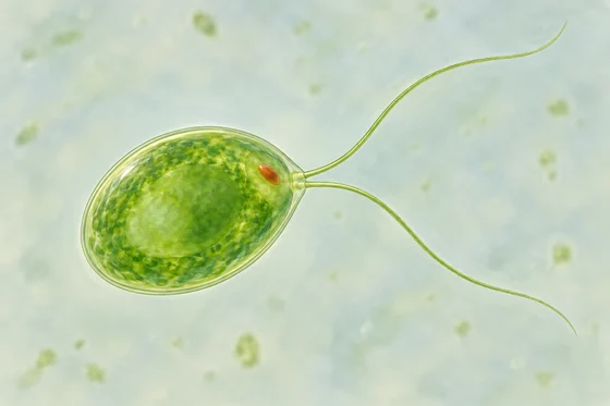 Chlamydomonas reinhardtii — AI-generated modern scientific interpretation.