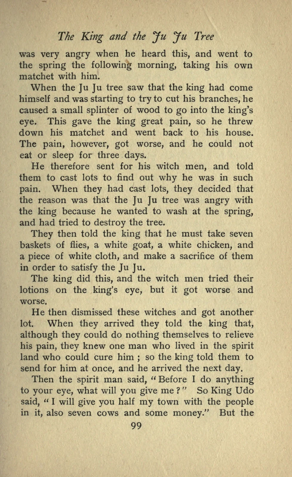 Spirit Physician (Itam tale),1910 historical printed text witness, page99; documentary source-page facsimile