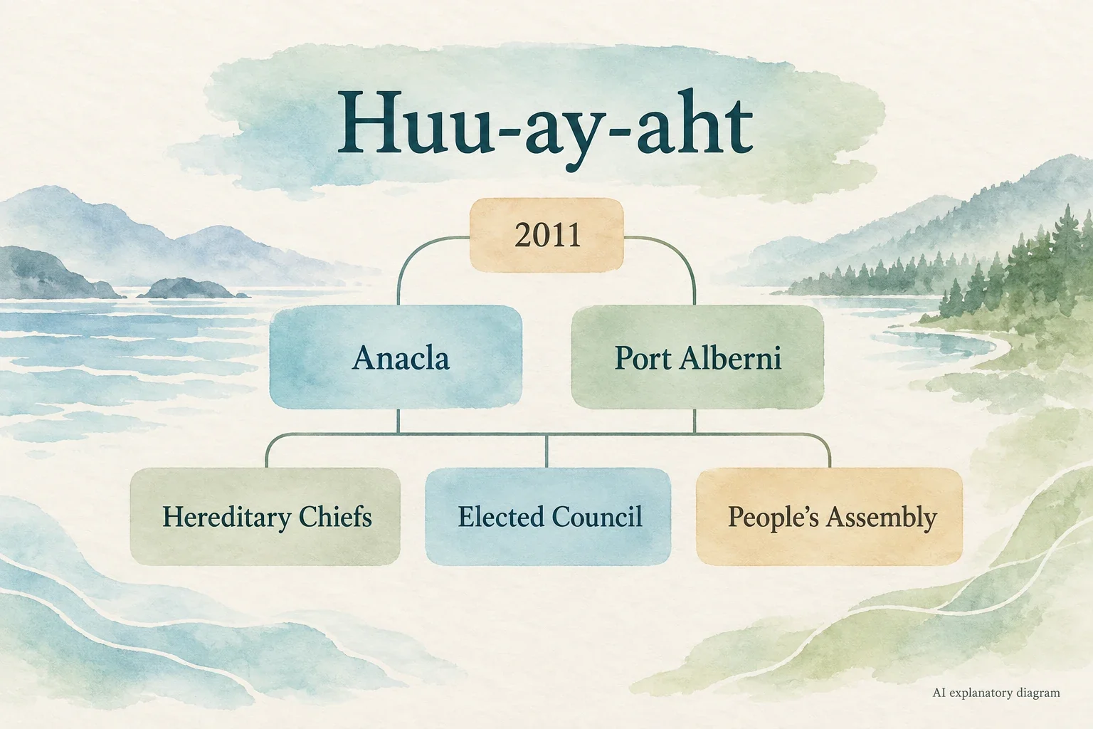 Huu-ay-aht public places and institutions.