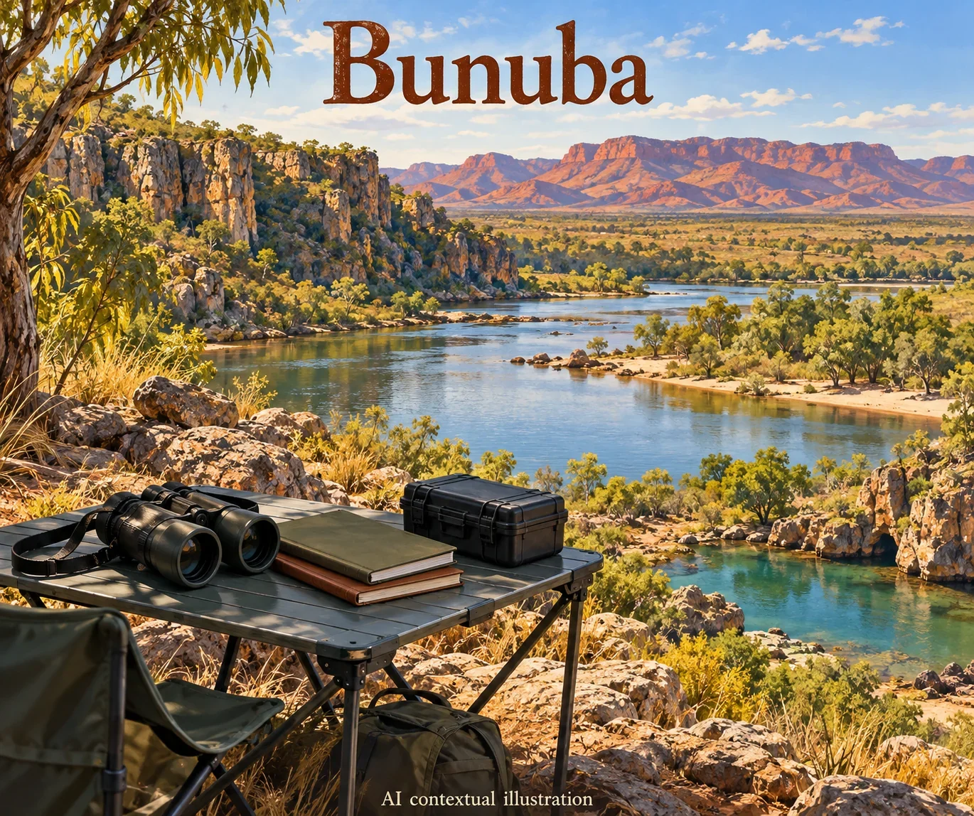 AI concept of Bunuba landscape and stewardship.
