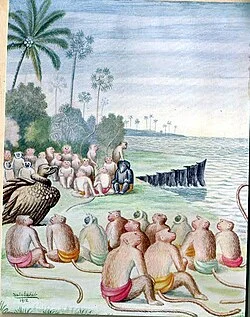 Sampati addresses Rama’s search party, Chitra Ramayana,1916