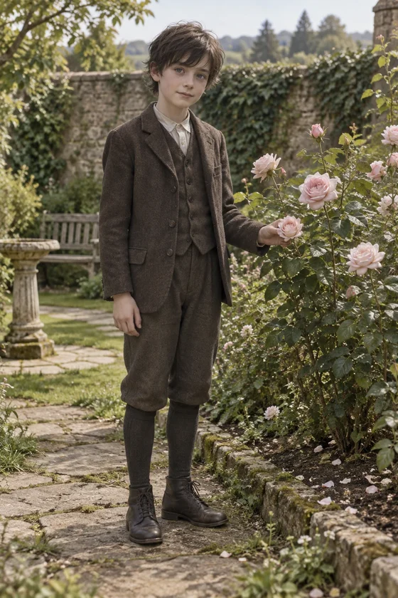Imagined Colin Craven in a quiet original-novel portrait.