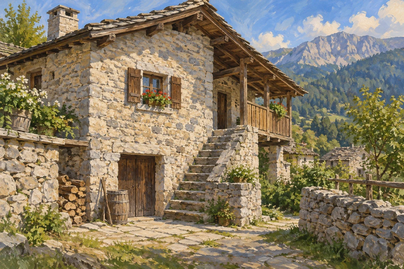 Cimbrian language community of Luserna - AI-generated contextual illustration.