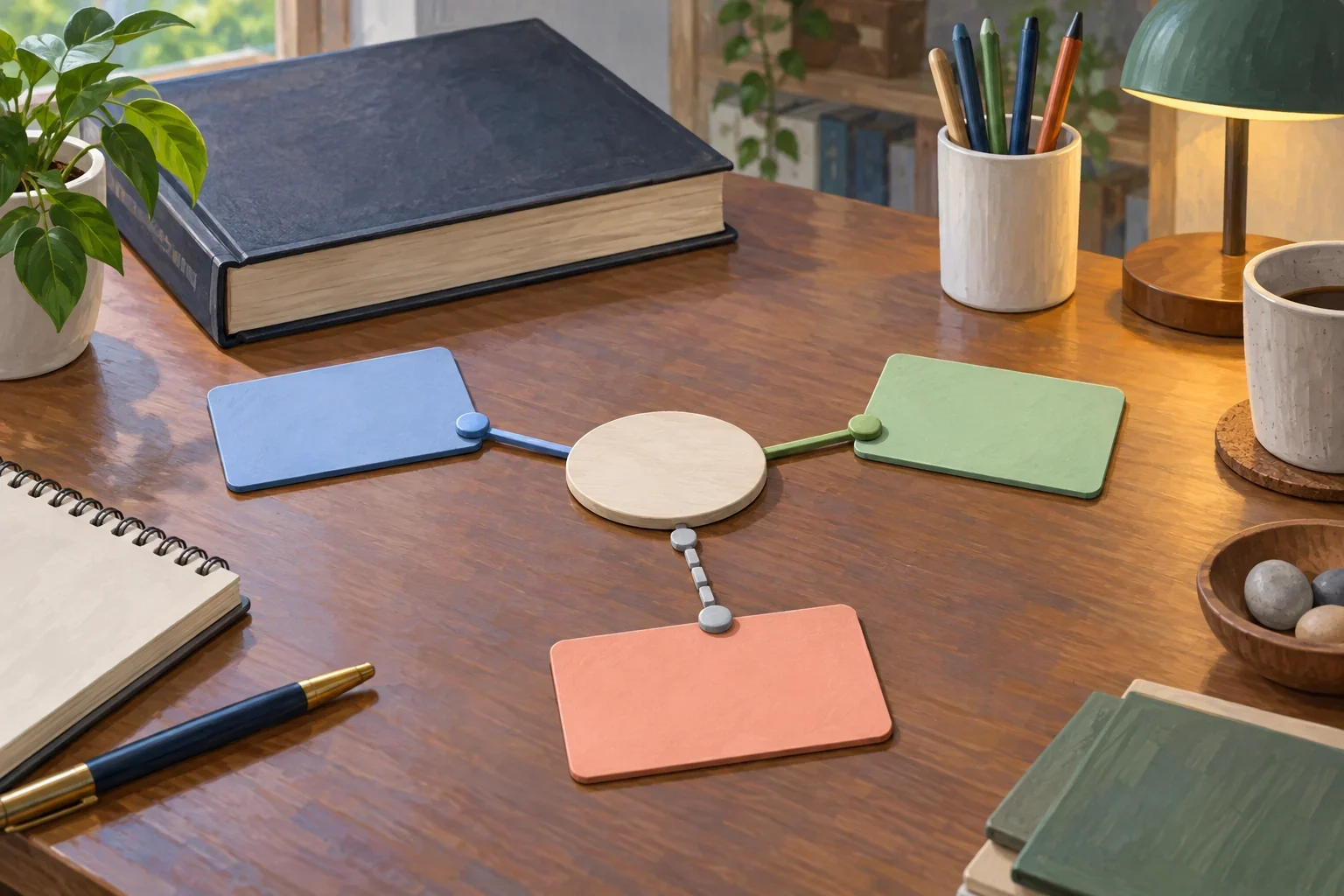 Imagined Movima grammar-study table with three blank participant cards