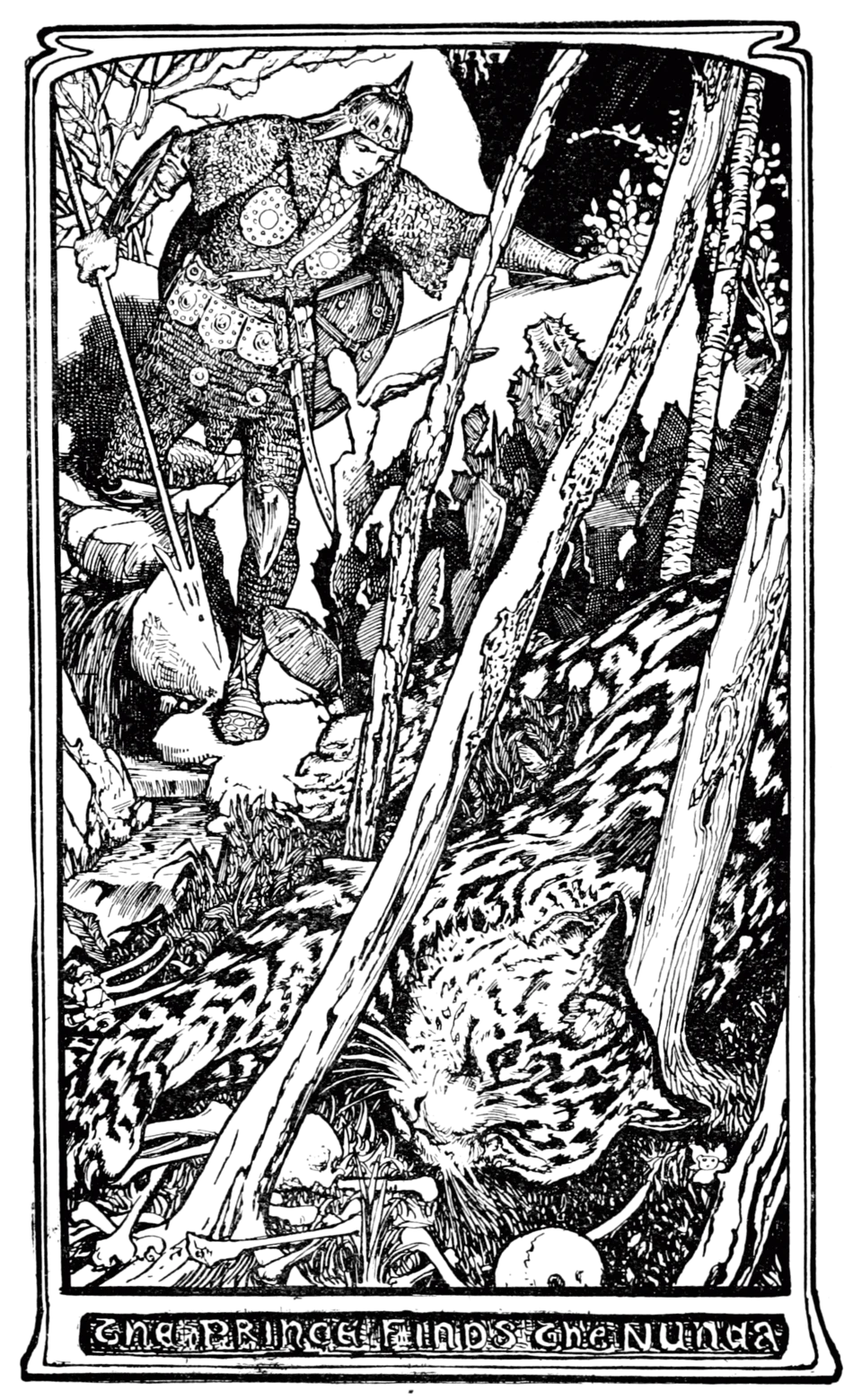 The prince finds the Nunda, Henry Justice Ford illustration