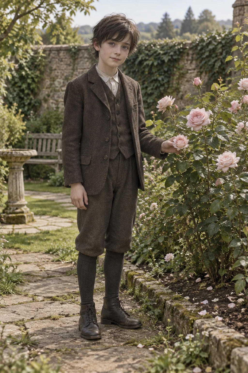 Imagined Colin Craven in a quiet original-novel portrait.