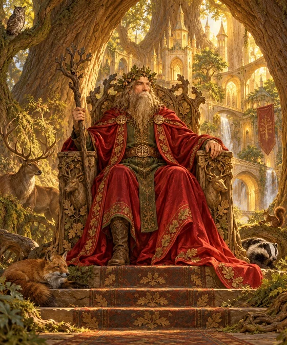 Stribor in his enchanted oak.