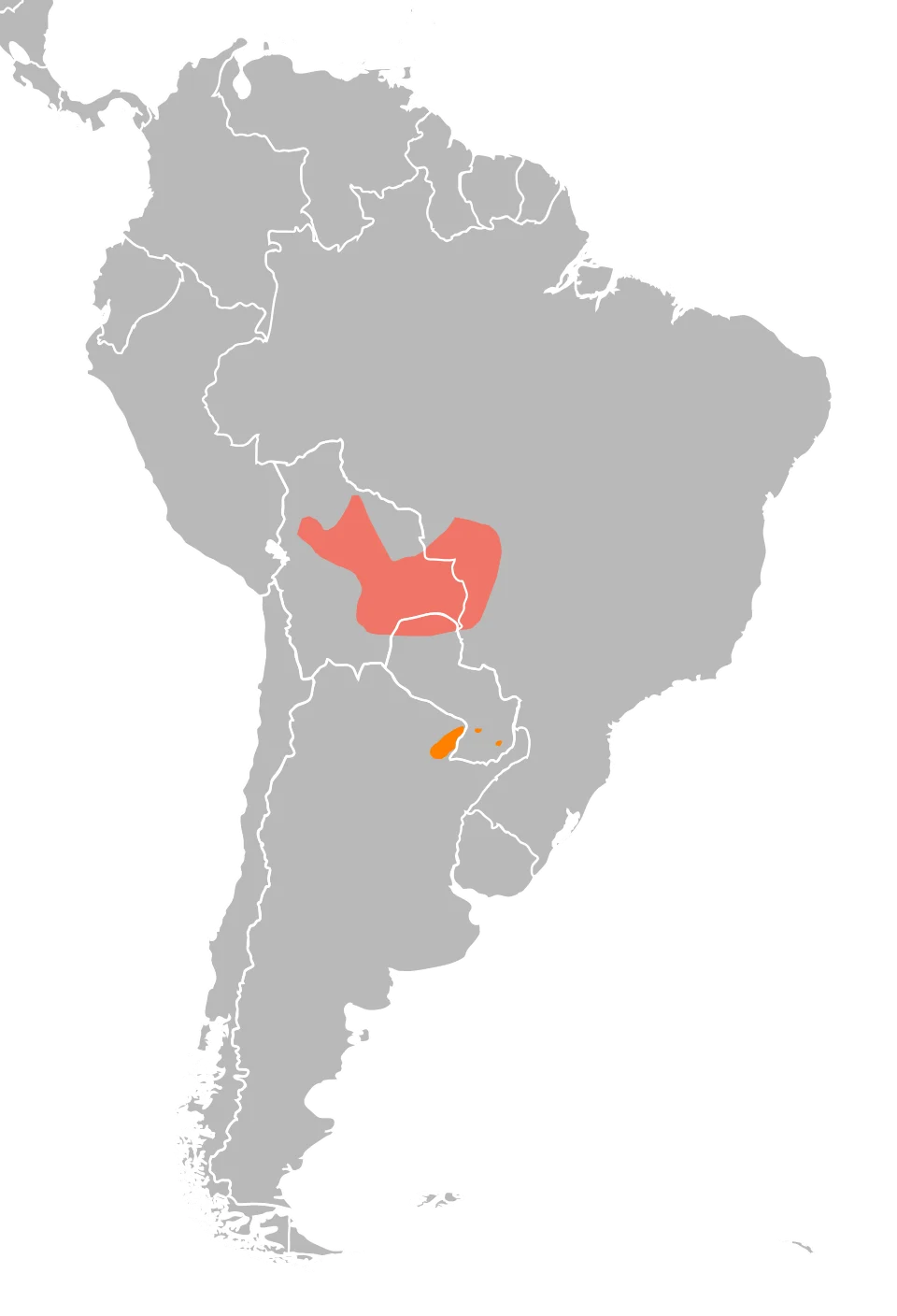 Mamore arboreal rice rat (Oecomys mamorae) range. Extant (resident) Probably extant (resident)