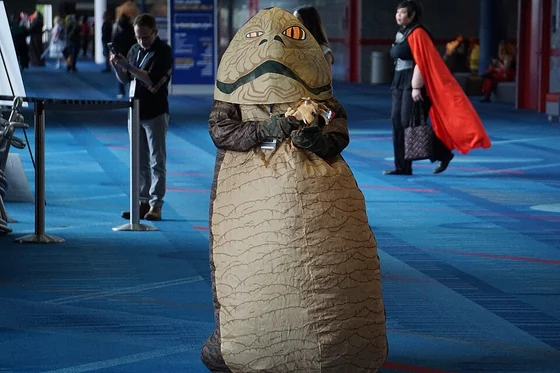 Jabba the Hutt costume photograph