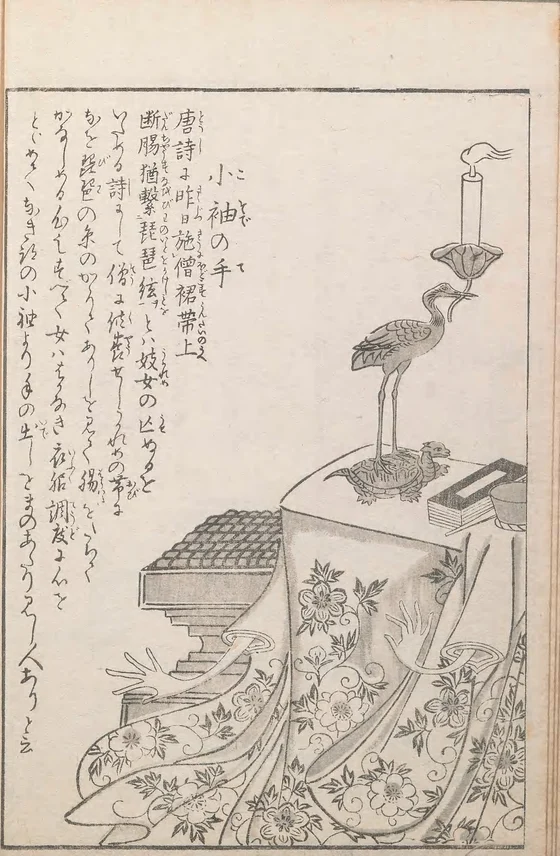 Kosode-no-te, named plate by Toriyama Sekien