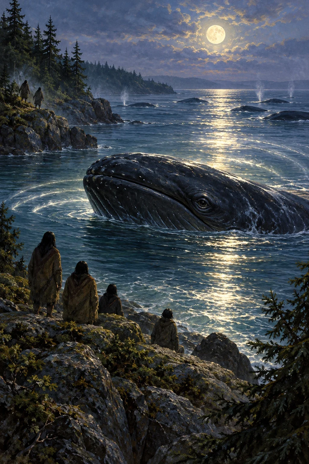 The wish-granting whale in Nancy Jeddore’s account — AI-generated interpretation