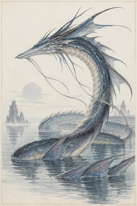 Leviathan (Final Fantasy) — partial view, original AI interpretation.