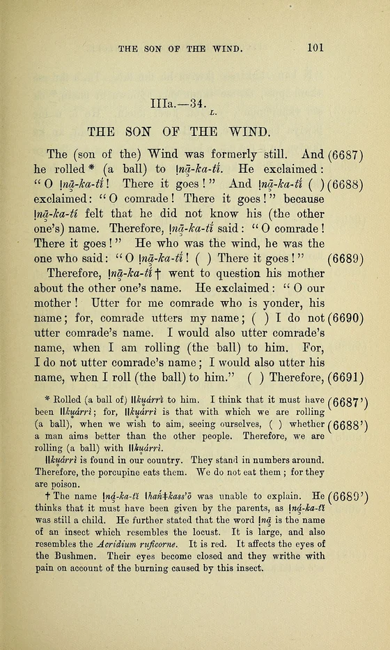 The Son of the Wind, page101, historical printed text witness; documentary source-page facsimile