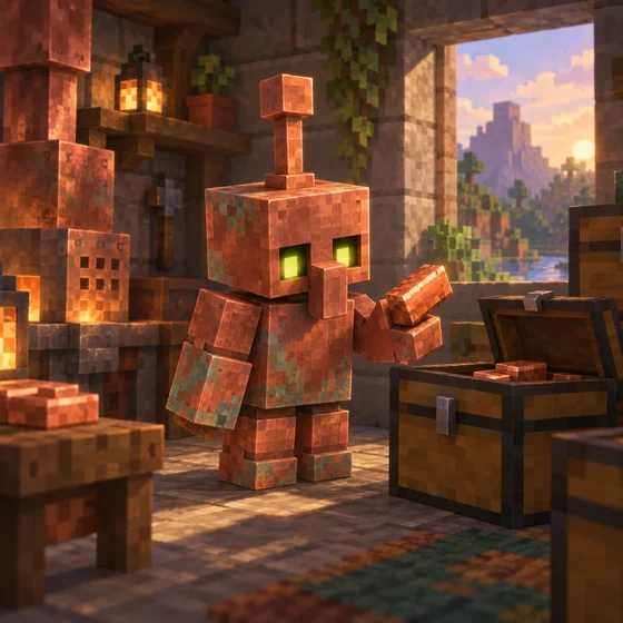 Copper Golem (Minecraft) - AI-generated unofficial interpretation.