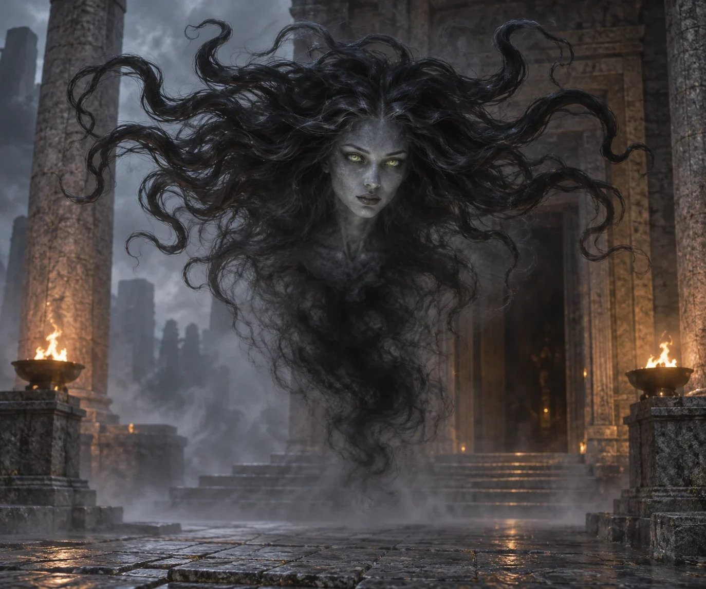Obizuth - AI-generated imagined folklore illustration.