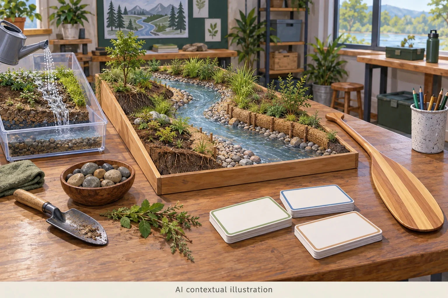 Imagined river stewardship and youth-learning model.