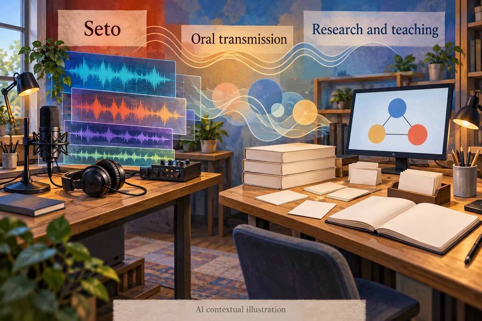 AI concept of Seto oral transmission and public cultural research.