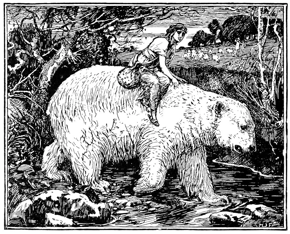 Enchanted White Bear carries the girl, Henry Justice Ford,1889