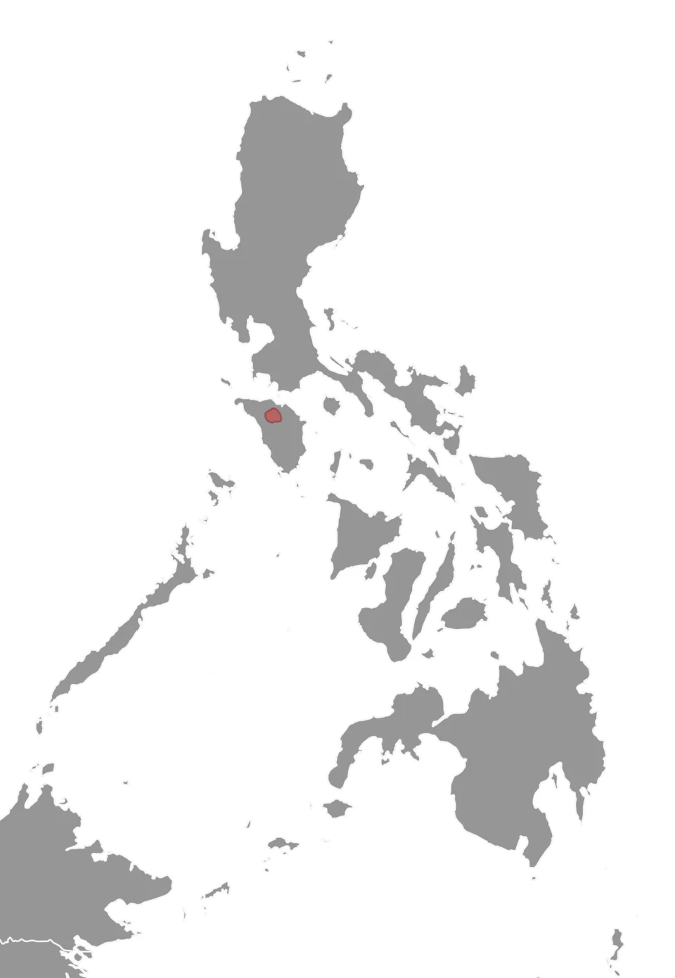 Distribution of Anonymomys mindorensis. Red - Extant (resident).