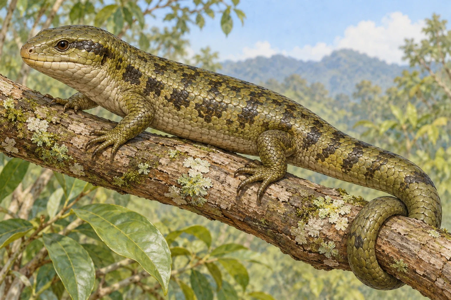Prehensile-tailed skink