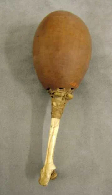 Gourd-and-bone rattle from Talamanca, Costa Rica, circa 1873, catalogued as probably Bribri by the Metropolitan Museum of Art