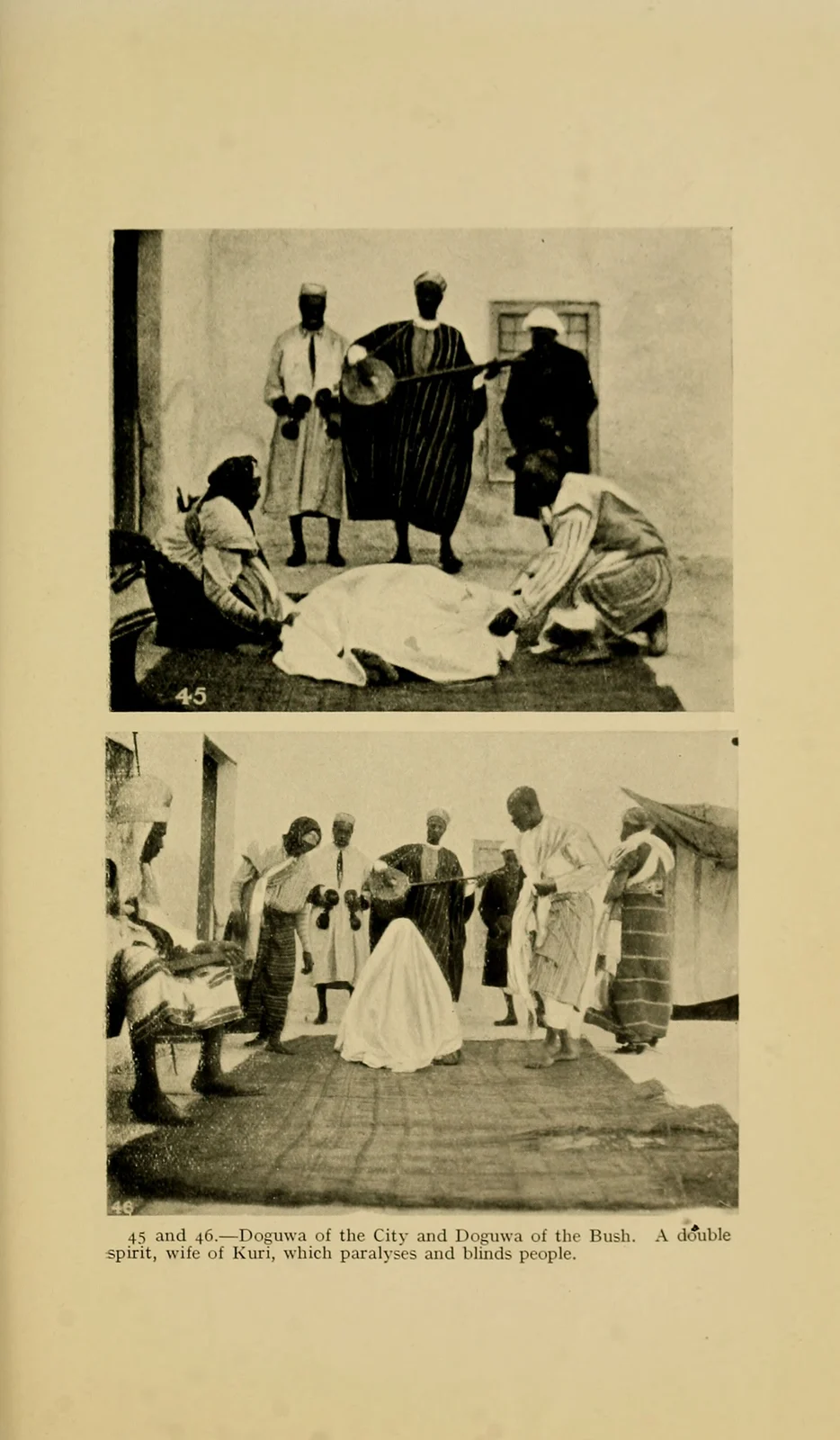 Doguwa’s two human ritual representations in photographs45 and46, 1914