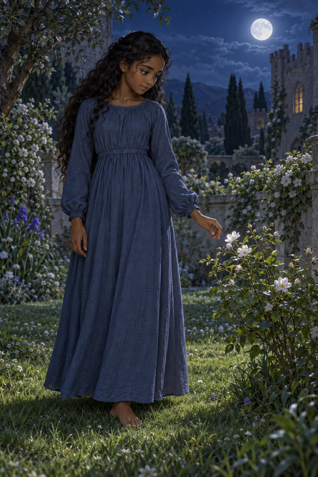 Nycteris in an independently reconstructed, fully clothed literary character study.