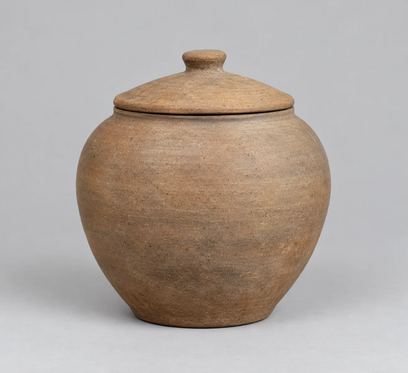 Plain closed ceramic vessel; imagined context.